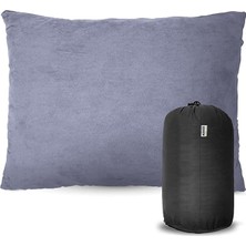 Kamp Yastığı, Seyahat Yastığı, Silikon Elyaf Dolgulu Hafif Küçük Yastık, Orta Sertlikte, Nefes Alabilir Kılıf, Kamp, Uçak ve Araba Yolculuk Için Ideal 30X45CM Polar Antrasit