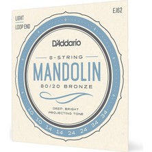 Mandolin Için EJ62 D`addario Tel Seti (80/20 Bronz, Light, 10-34)