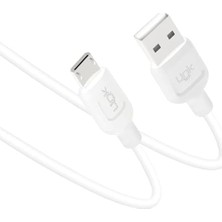 K448 Strong Micro USB Data/şarj Kablosu 1mt 2.4A Beyaz