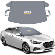 Buz ve Kar Önleyici Araç Ön Cam Örtüsü Brandası | Ağır Hizmet Tipi 600D Oxford Kumaş | Arabalar, Suv`lar, Kamyonetler Için Oto Ön Cam Koruyucu Güneşlik | Don Örtüsü (178X106CM) L - Gri