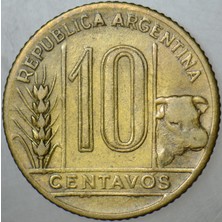 Banknoting Arjantin 10 Centavos 1946.