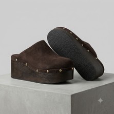 Kindep (Park Moda) Bunu Kapalı Günlük Kadın Terlik Kahve