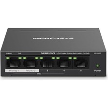 MS105GP, 5-Port Gigabit Desktop Switch With 4-Port Poe+