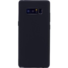 Iletişim Samsung Galaxy Note 8 ile Uyumlu Kapak Mat Siyah Silikon Lux Kılıf