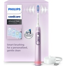 Philips Sonicare Advancedclean Sınırlı Üretim Elektrikli Diş Fırçası - Akıllı Ekran, Basınç Sensörü, Fırça Başlığı Değiştirme Hatırlatıcısı, 5 Fırçalama Modu ve Smartimer, Pembe, Model HX3792/12