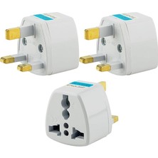Tip G Ingiliz Adaptör Fişi – Hindistan, Ingiltere, Dubai, Hong Kong, Irlanda, Singapur, Hac ve Umre Uyumlu, 2 ve 3 Uçlu Fiş Dönüştürücü Priz, Uluslararası Seyahat Adaptörü