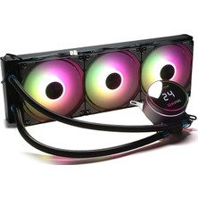 Freezer W362 2025 Edition 360MM 3X12CM Argb LED Fan + Sıcaklık Göstergeli Pompalı, 300W Tdp, LGA1700 - Am5 Uyumlu Sıvı Soğutma Sistemi (DKCCW362)