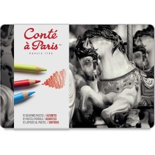 Conte a Paris : Pastel Kalem Seti : 12 Renk (Metal Kutu)