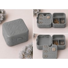 Hobby Fab Design Çiçek Desenli Takı Saklama Kutusu Organizer - Taşınabilir Takı Saklama Kutusu - Seyahat Boy