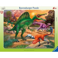 42 Parça Büyük Çerçeveli Spinosaurus, Dinozor Puzzle