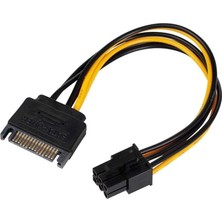 4582 15 Pin Sata To 6 Pin Ekran Kartı Power Anakart Güç Kablosu