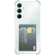 Galaxy A36 ile Uyumlu Kapak Kamera Korumalı Kartlıklı Darbe Emici Şeffaf Silikon Kılıf