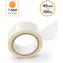 Arkhelais Koli Bandı Beyaz - Paketleme Bandı - Hot Melt Kargo Kolisi Bantı 45MM x 100M 1 Adet