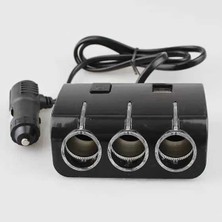 Ekolmaks Çakmak Çogaltıcı Soket Kablolu 3 Lü + 2usb 12V