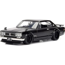 253203004, Hızlı ve Öfkeli 1971 Nissan Skyline 1:24, Die-Cast( Metal ), Açılabilir Bagaj Kaput ve Kapılar, Fast & Furious 1971 Nissan Skyline