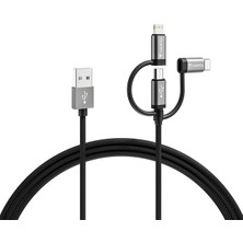 Kablo 3ın1 USB A -Lıght/m-Usb/t. C