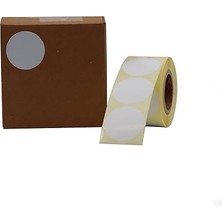 Etiketler , Hazır Al Hızlı Al Kuşe Etiket 40MM Çap Ruloda 500 Adet 40MM Kuka Çapında Baskısız Barkod Yazıcı Etiketi