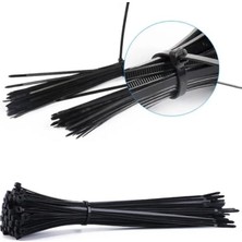 4,8X300 Siyah 30CM Kablo Bağı Plastik Cırt Kelepçe TOPLAYICI-100 Adet