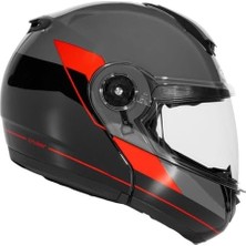 ZS-3050 Be7 Motosiklet Kaskı Çene Açılır Kaskgrey Red L