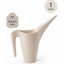 Arkhelais Sulama Kabı Uzun Ağızlı 1 Litre Krem Çiçek Saksı Bitki Sulama Kabı Sulama Kovası