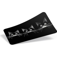 90X40 cm Xxl Gaming Mouse Pad [high Density Hybrid Kumaş] [kaymaz Taban] [yüksek Çözünürlüklü Baskı] Fare Altlığı Oyuncu Mousepad (3 Cats)