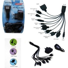 Ekolmaks Sarj Cihazı Çok Uclu 10 Lu + USB 12V - 220V
