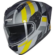N60-6 Sport Dinamico Kapalı Motosiklet Kaskı 344 Gri Sarı Xl