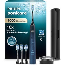 Philips Sonicare Diamondclean Elektrikli Diş Fırçası 9000 Serisi - Sonic Diş Fırçası, 4x C3 Premium Plak Savunma Fırça Başlıkları ile Temizleyici Dişler ve Ağız Bakımı, Akuamarin (Model HX9911/89)