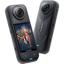 X5 Standart Paket - 8k 360 Derece Aksiyon Kamerası, Üç Kı-Power & Değiştirilebilir Objektif Taşıma Çantası ile