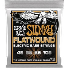 Ball Hybrid Slinky Flatwound Elektrik Bas Telleri, Ölçü 45-105