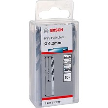 Professional 10 Adet Hss Spiral Matkap Ucu Pointteq (Metal Için, 4,2 x 43 x 75 Mm, Matkap Aksesuarı)