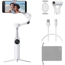 Flow 2 Plus Aı Tracker Paketi Beyaz - Katlanabilir Telefon Gimbal, Herhangi Bir Uygulamayla Aı Izleme, Çok Kişi Izleme, Dahili Tripod/selfie Çubuğu, Uzaktan Kumanda, Iphone/android
