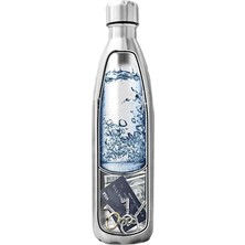 Paslanmaz Çelik Termos Gizli Bölmeli 750 ml Kişiye Özel Tek Ebat Metalik