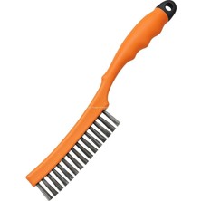 Profesyonel Tel Fırça, Ergonomik Saplı, Çelik Tel, Metal Yüzey Temizleyici, Pas Sökücü, Boya Vernik Kazıyıcı, El Tipi Temizlik Aleti, Yapı ve Hırdavat Kullanımına Uygun, Dayanıklı Fırça