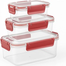 Life 3 Adet Vakumlu Sızdırmaz Saklama Kabı Seti 375ML 900ML 1700ML MIT1163