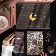 A4 Haftalık ve Günlük 3’lü Masaüstü Süresiz Planlayıcı Set – Leopar