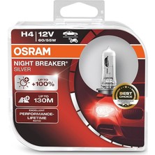 Night Breaker Silver H4 Ampul 64193NBS +100% Fazla Işık