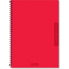 Color 2014154/2 Fines Sert Kapak Spiralli Kırmızı