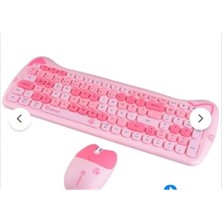 Kedi Kablosuz Klavye ve Mouse Seti Bluetooth + 2.4g Dual Mode
