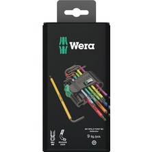 05073599001 967/9 Tx Bo 1 Sb Çok Renkli L-Anahtar Seti, Sıyrılmaya Dayanıklı Torx Vidalar Için, Blacklaser, 9 Parça
