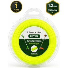 Arkhelais Motorlu Tırpan Misinası - Tırpan Ipi - Çim Ot Biçme Misinası Yuvarlak Kenar Kesme Teli 1.2 mm 15 Metre