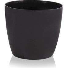 YK02 Yakut Saksı No:2 Drenaj Aparatı ile Birlikte 14CM, 1,9 Litre Siyah