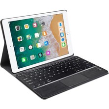 iPad 6.nesil 9.7 Inch 2018 Bluetooth Touchpad Klavye + Standlı Kılıf - Bkk5