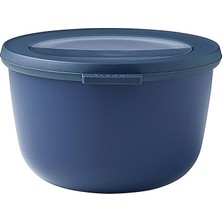 - Multi Bowl Cirqula Round - Kapaklı Saklama Kabı - Buzdolabı Için Hava Geçirmez Saklama Kutusu ve Mikrodalga Fırın Kabı Olarak Uygundur - 1000 ml - Nordic Denim