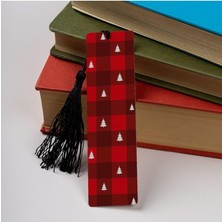 Yeni Yıl Konsept Tasarımlı Kitap Ayracı 13.5 cm x 4 cm Metal Malzeme