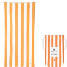 & Bay Plaj Havlusu - Hızlı Kuruma, Kumsuz - Kompakt, Hafif - %100 Geri Dönüştürülmüş - Çanta Içerir - Cabana - Ipanema Turuncu - Büyük (160X90CM, 63X35)