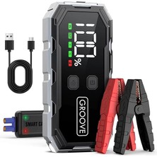 F11 15800MAH 2000A Tepe Akımı Akü Takviye Cihazı Taşınabilir Jump Starter (Powerbank+Led Lamba+Lcd Ekran) Benzinli ve Dizel Araçlar Için