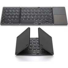 Bluetooth Klavye 3 Katmanlı Katlanabilir Portatif Taşınabilir Şık ve Kullanışlı Dokunmatik Yüzeye Sahip Klavye Windows/android/ıos/smart Tv B033