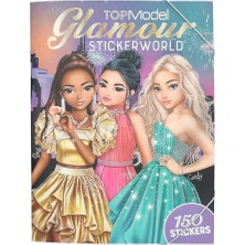 13232 Topmodel Glamour – Çıkartma Defteri, 20 Sayfalı, Güzel Model Motiflerini Tasarlamak Için, 3 Çift Sayfa Çıkartma Dahil