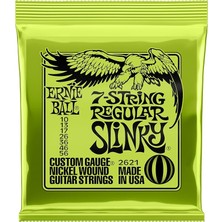 Ball Normal Slinky 7 Telli Nikel Yara Elektro Gitar Telleri, Ölçü 10-56